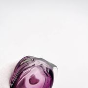Vase sculptural organique Sommerso Murano couleur améthyste