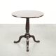 Round antique English tilt-top table/side table from the early 19th century