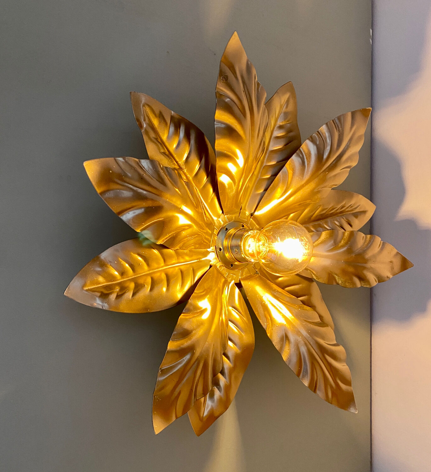 Vintage golden wall light