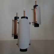 Vintage Scandinavian suspension in plexiglass and copper, probably Danish.