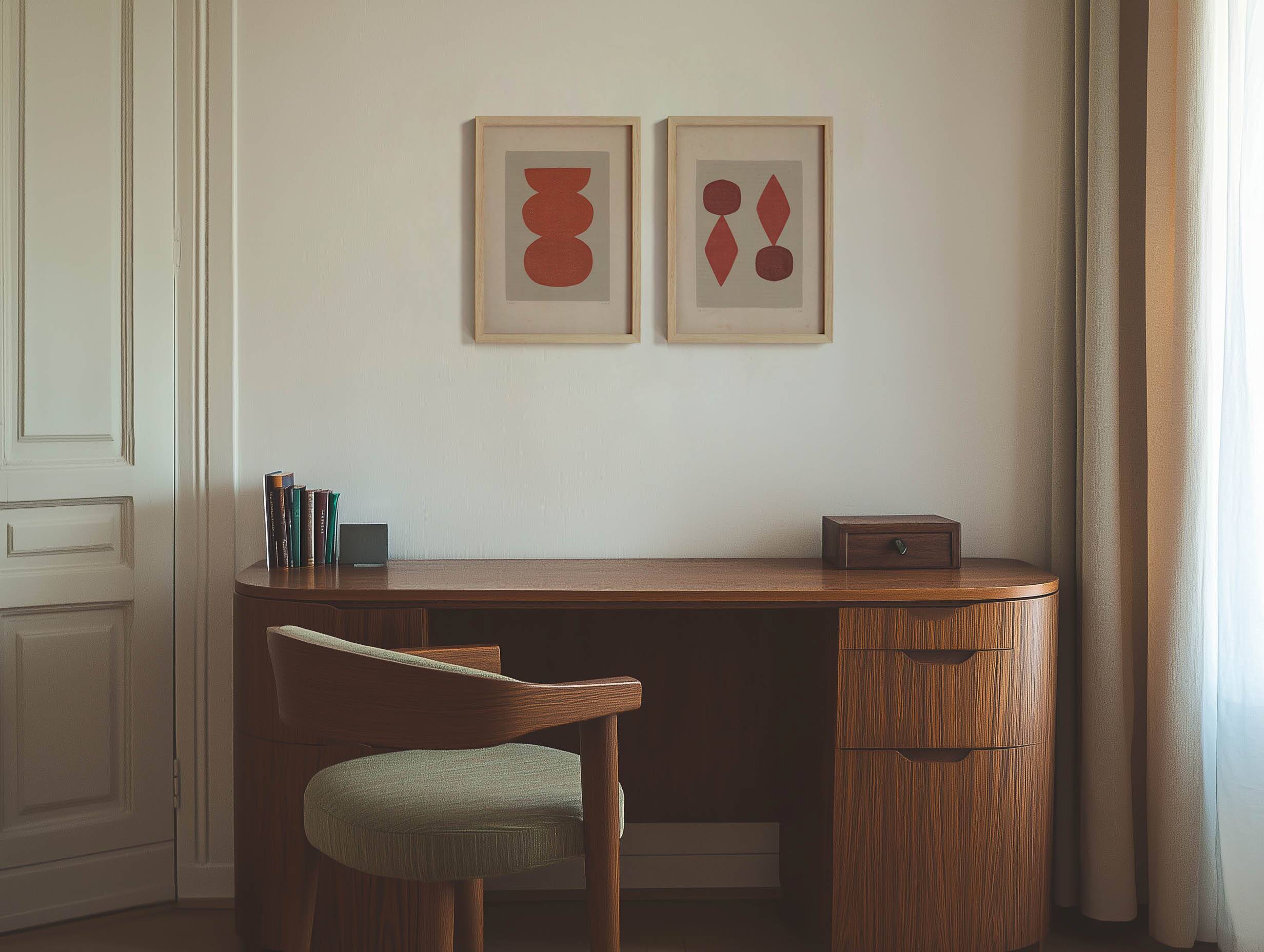 Duo Abstract paintings on old papers - signed Eawy