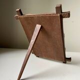 Antique Frame in carved wood  faux bambou style 19.5 cm x 15 cm