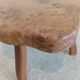 Freeform elm burl tripod coffee table