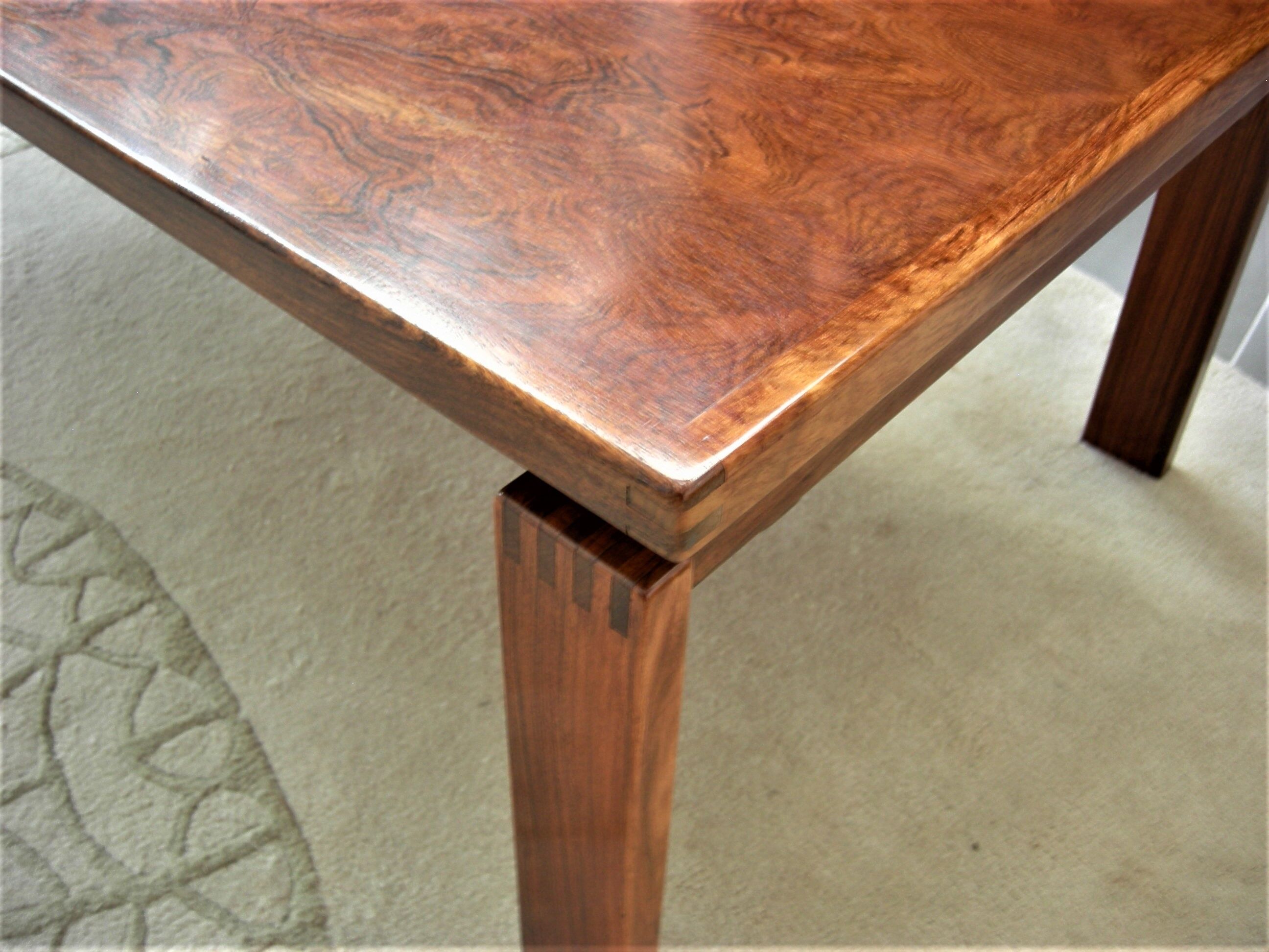 Scandinavian coffee table in Rio rosewood stamped Trioh