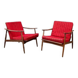2 vintage Scandinavian armchairs 1950