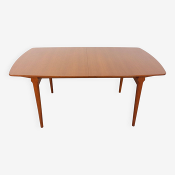 Table à manger en teck avec rallonges, style scandinave, années 50 60