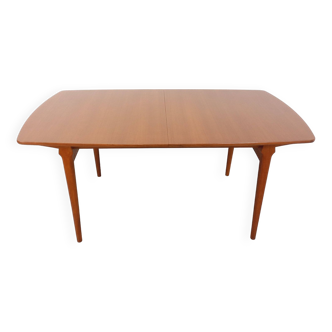 Table à manger en teck avec rallonges, style scandinave, années 50 60