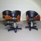 4 x '80s Italian barber chair, height adjustable