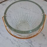 Glass and golden glass bucket 70s