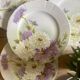 Lot de 6 assiettes plates anciennes - Reine Marguerite de KG Lunéville -