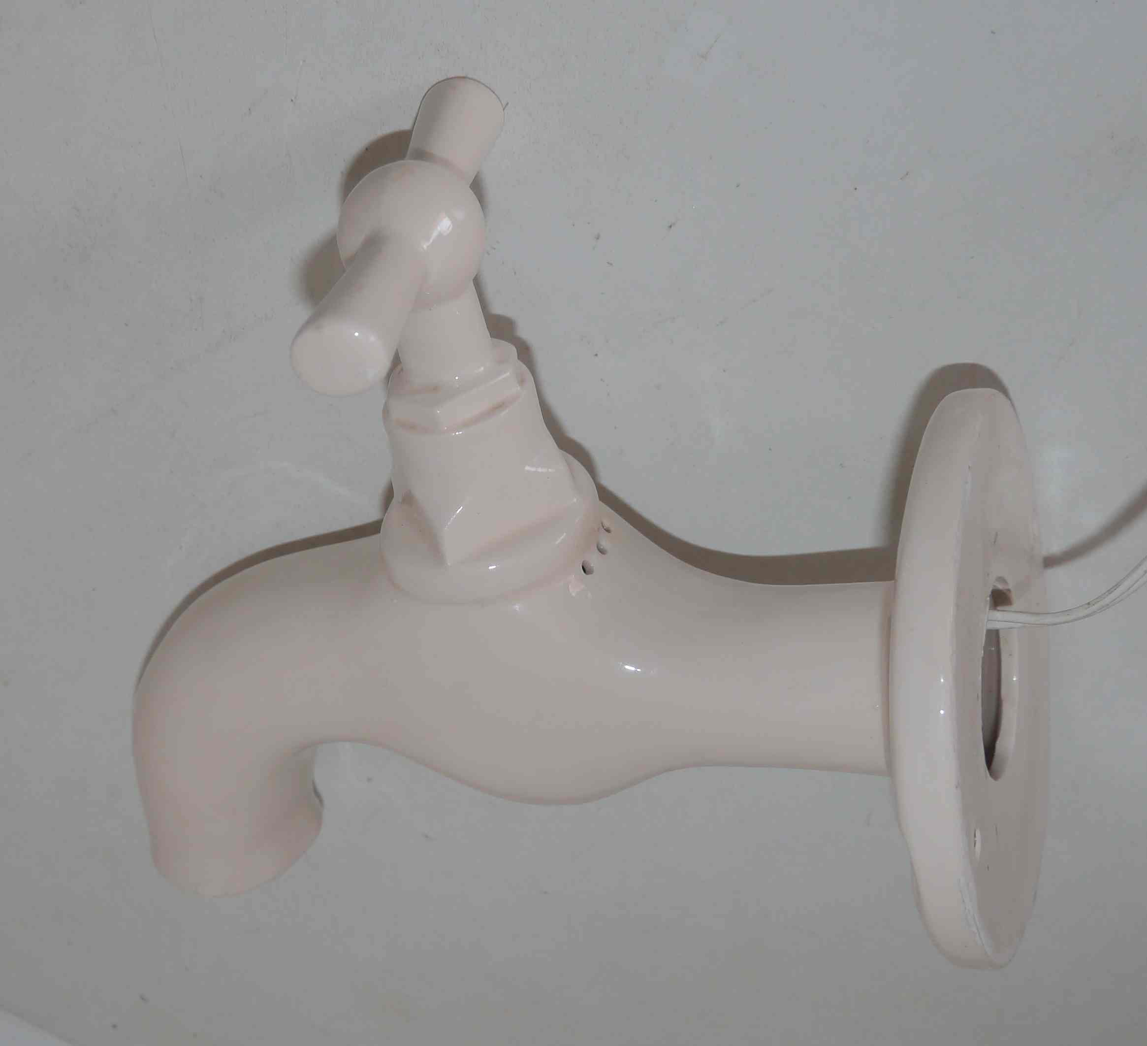 "Robinet" wall lamp from Roche Bobois 80's ceramic