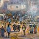 Huile de Serge Sauvage , Marché breton