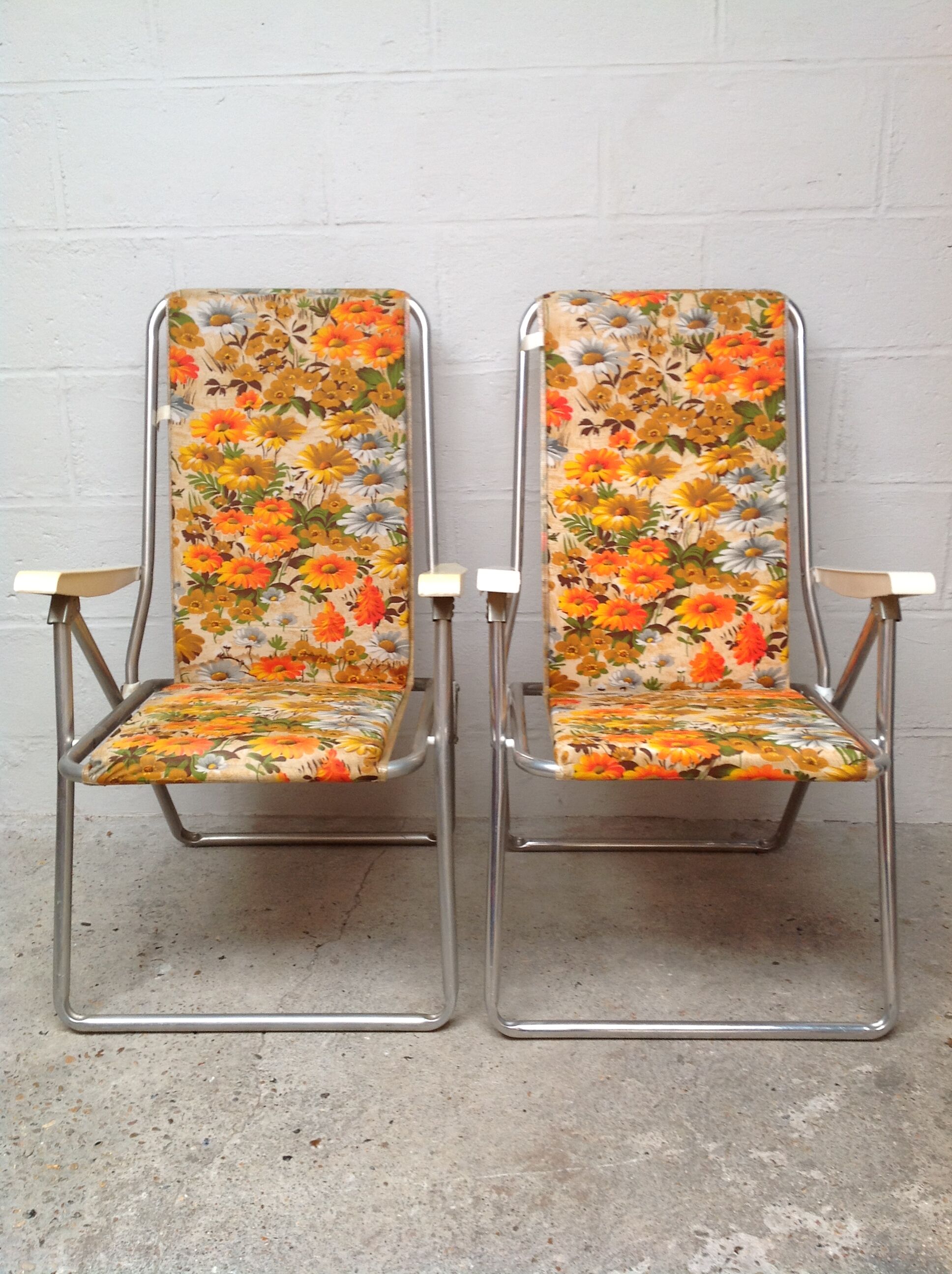 Pair of kettler vintage folding chairs 70's