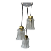 Antique vintage 3-light waterfall chandelier from the 1960s