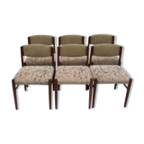 Set of 6 chairs manufactured by Glostrup Mobelfabrik in Denmark in the 1960s