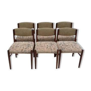 Set of 6 chairs manufactured by Glostrup Mobelfabrik in Denmark in the 1960s