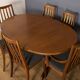 Restored teak 1960s g plan retro extending dining table & 6 chairs