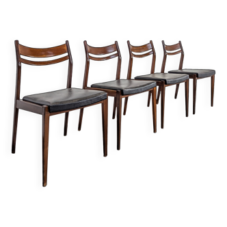 Set of 4 Scandinavian teak chairs