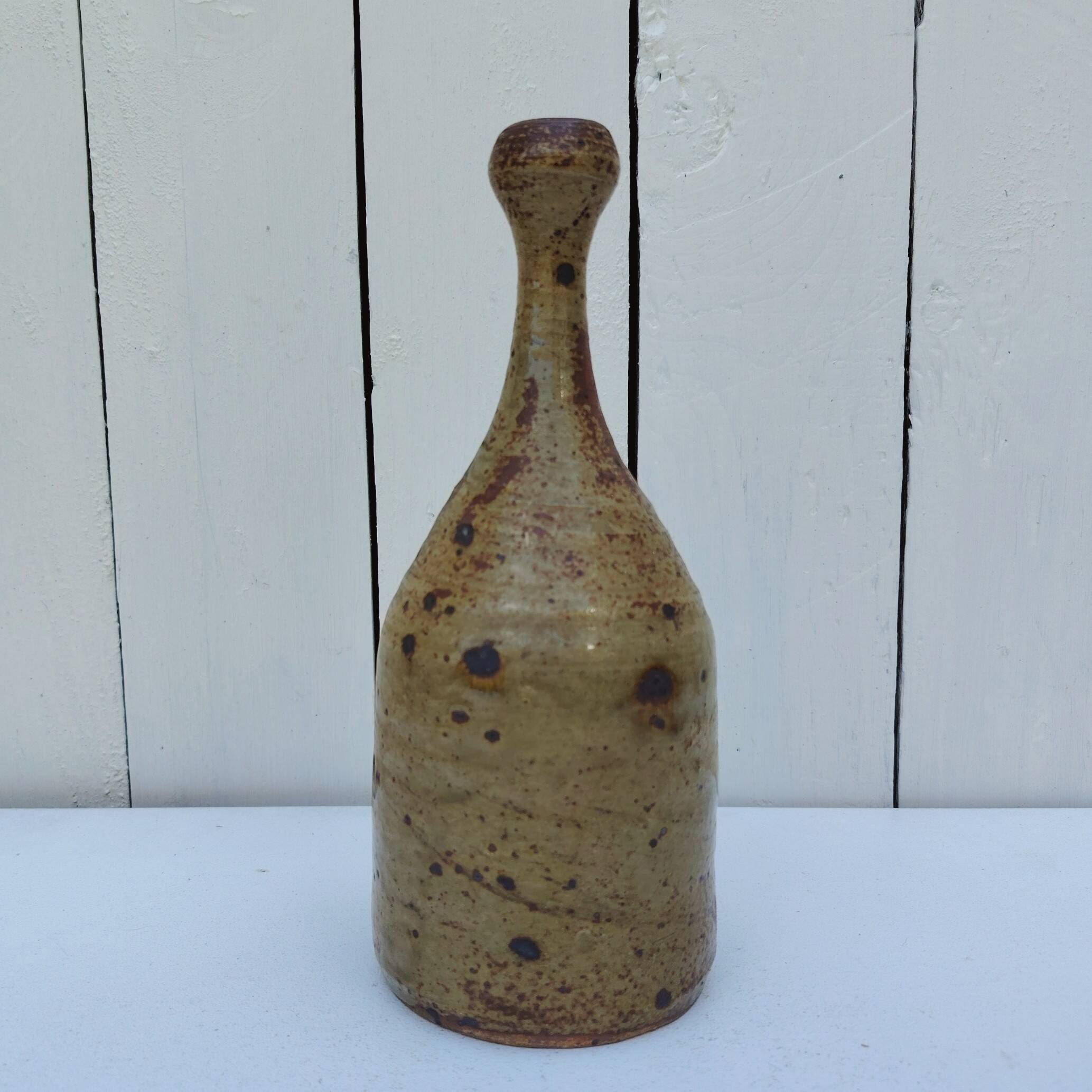 Vintage pyrite stoneware soliflore vase