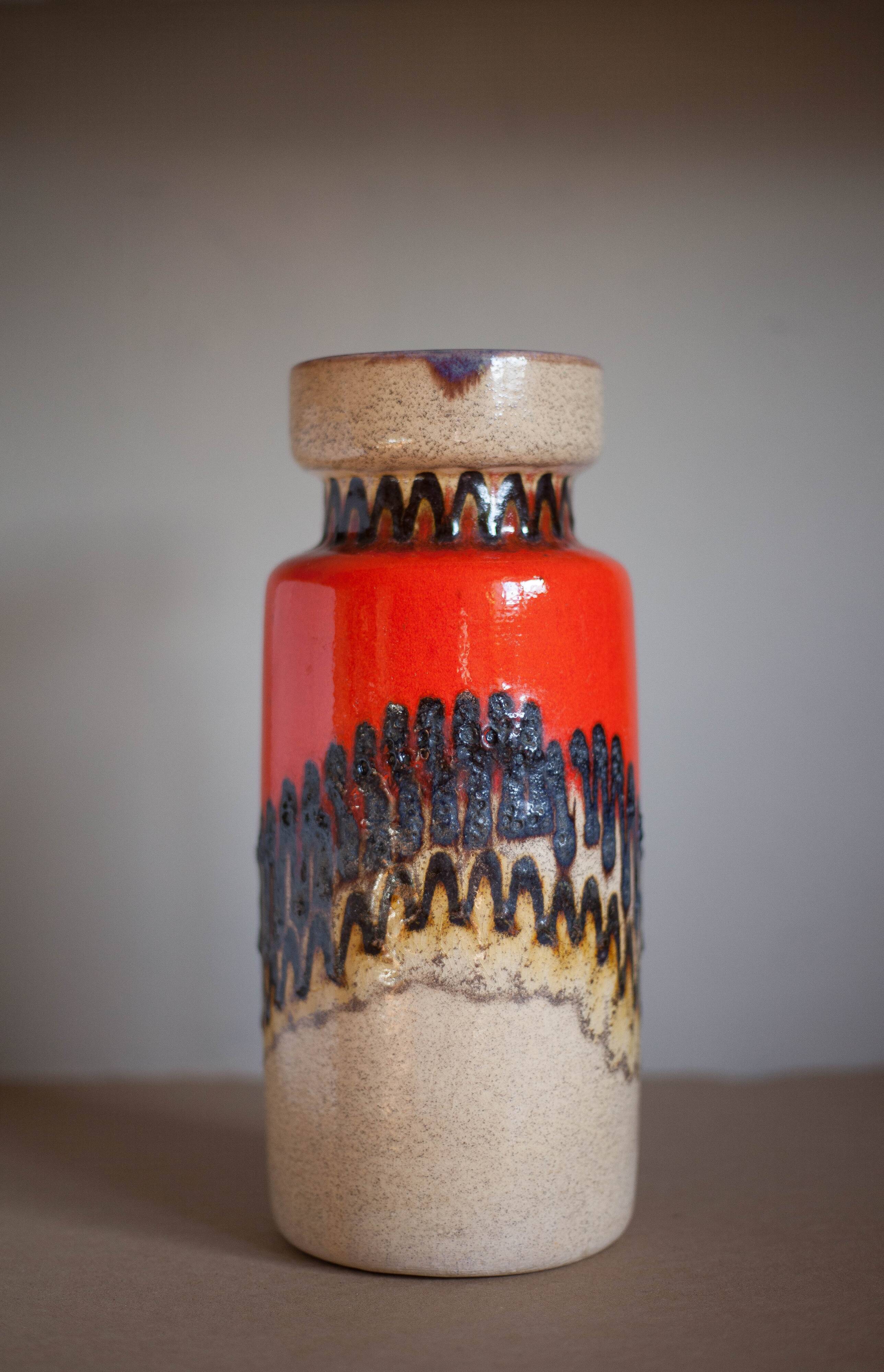 Vase céramique West Germany, vase fat lava, 517-30, pot à fleurs, collection, 60's