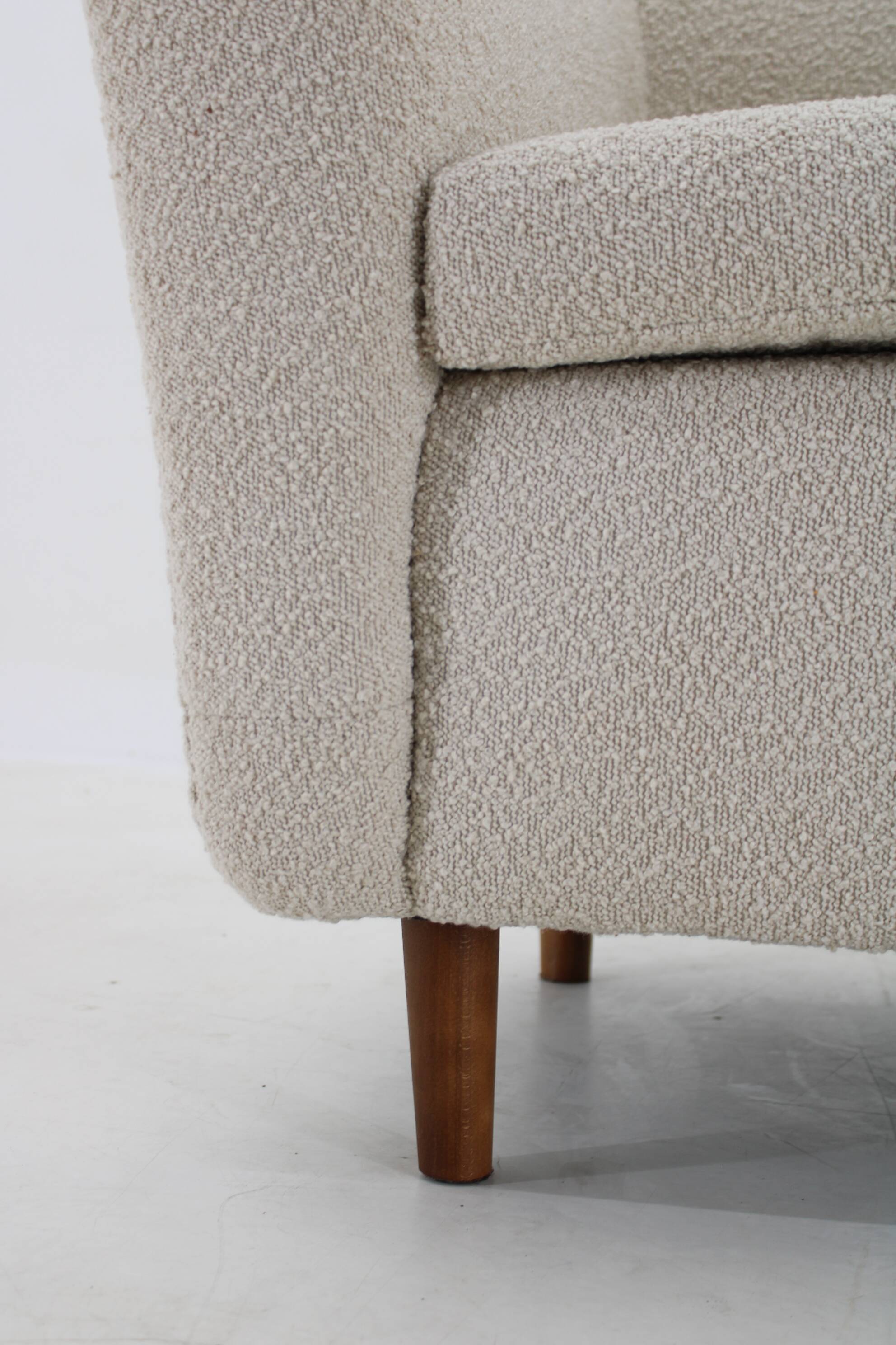 1970s Restored Armchair in Boucle Fabric