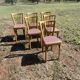 Set of 6 baumann bistro chairs N°12 skaï color "wine lees"