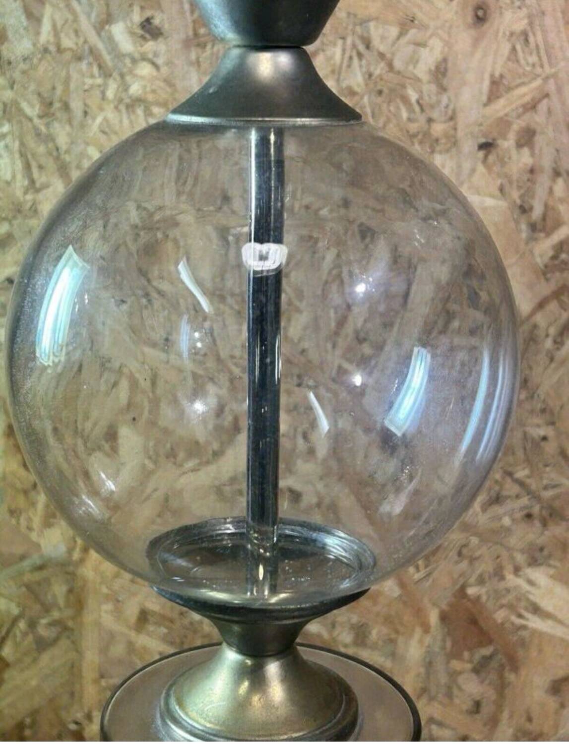 Large vintage lamp See Delmas 1970s glass and metal modern design