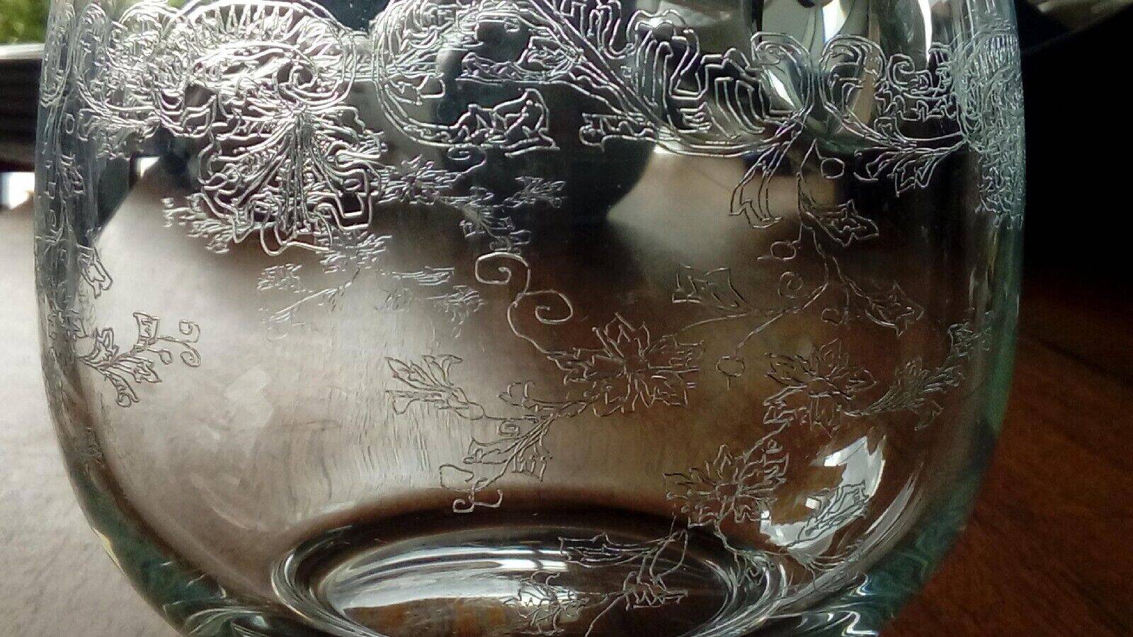 Carafe pichet en cristal decor grave