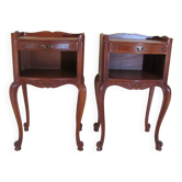 Paire de chevets en merisier, style Louis XV