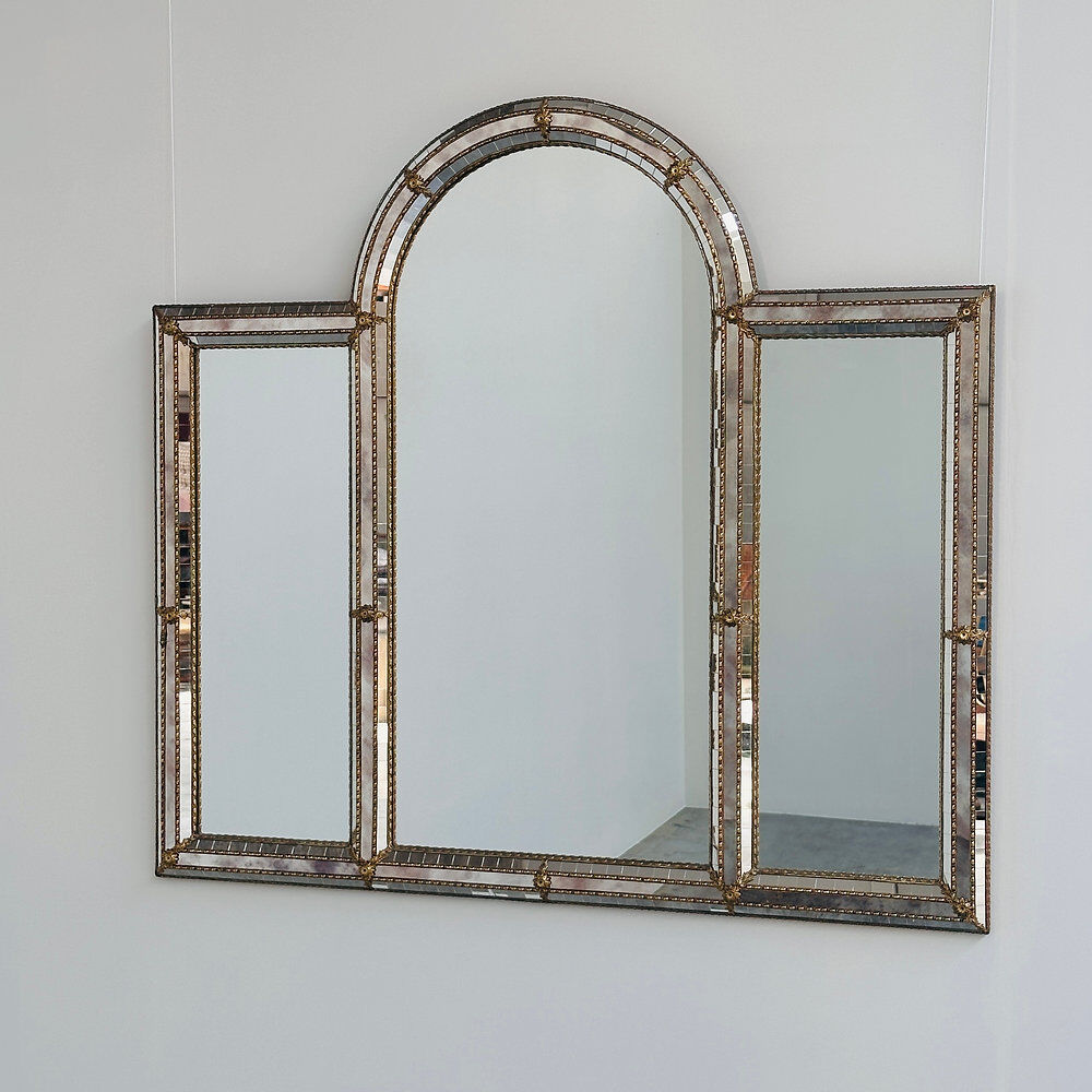 Large decorative Spanish mosaic mirror, 1980s