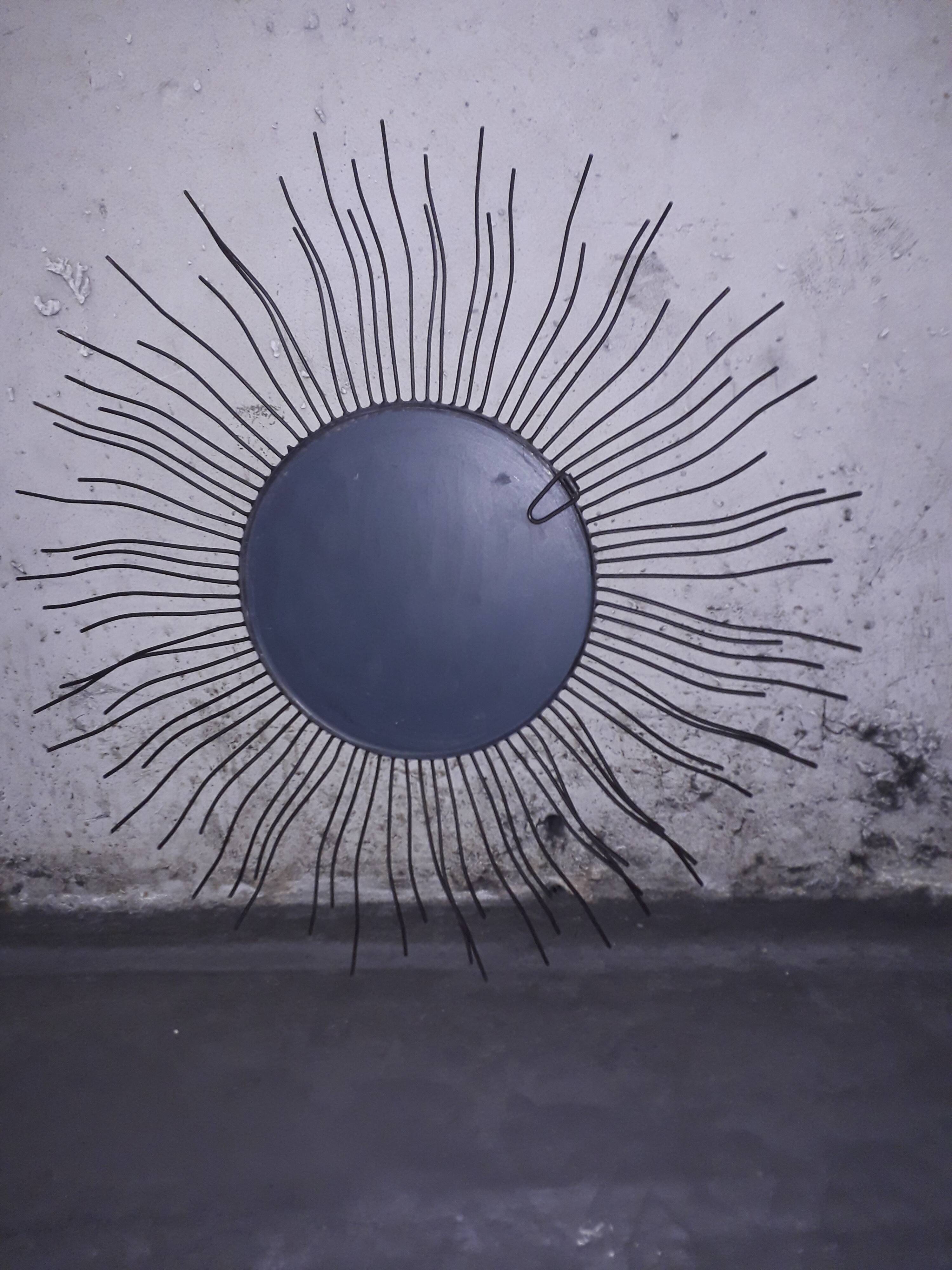 Sun metal mirror 72x72cm