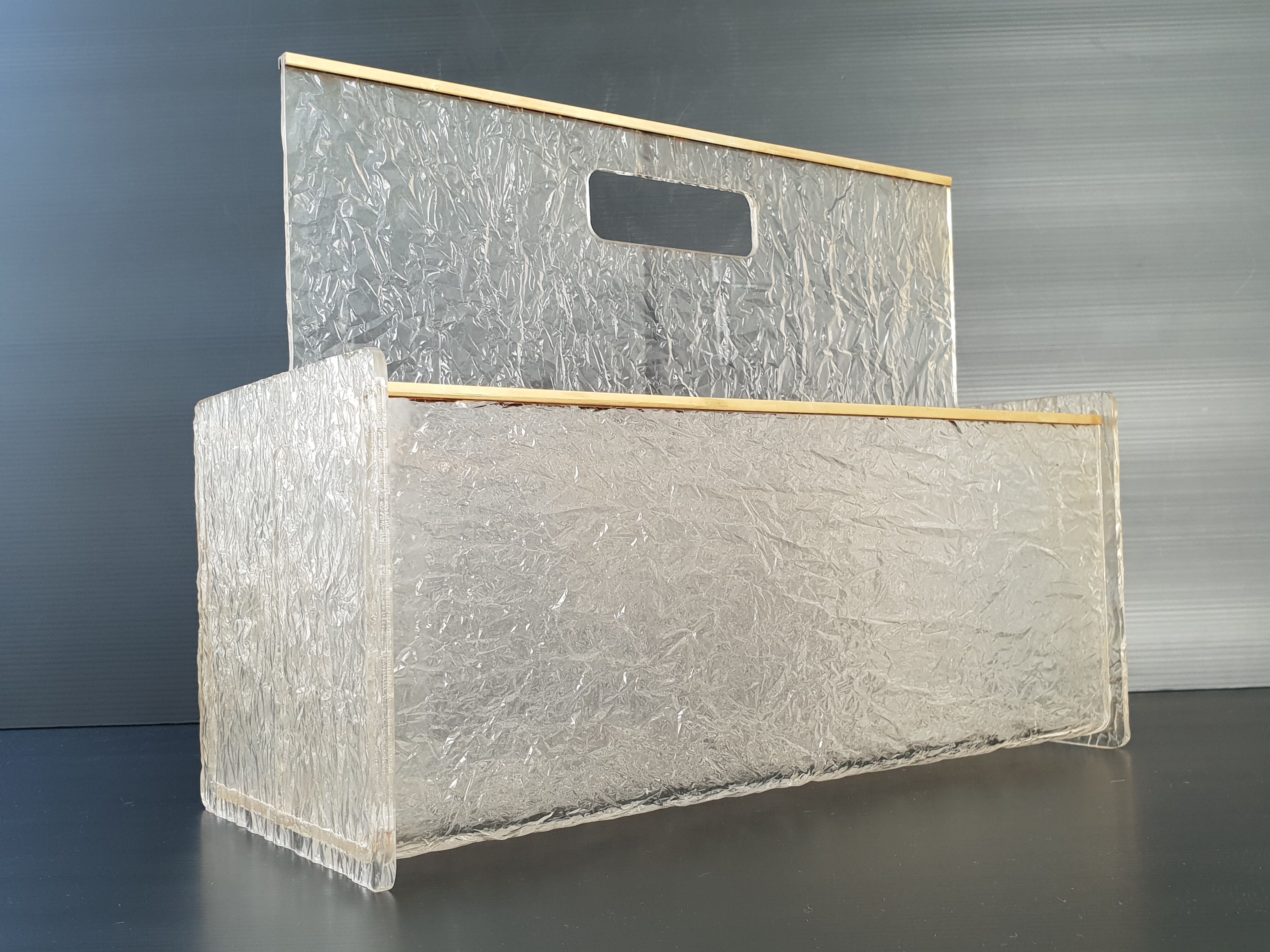 Vintage brass magazine holders 1960