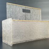 Porte-revues en plexiglas & laiton 1960