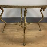 Table basse , piétement à décor de coq