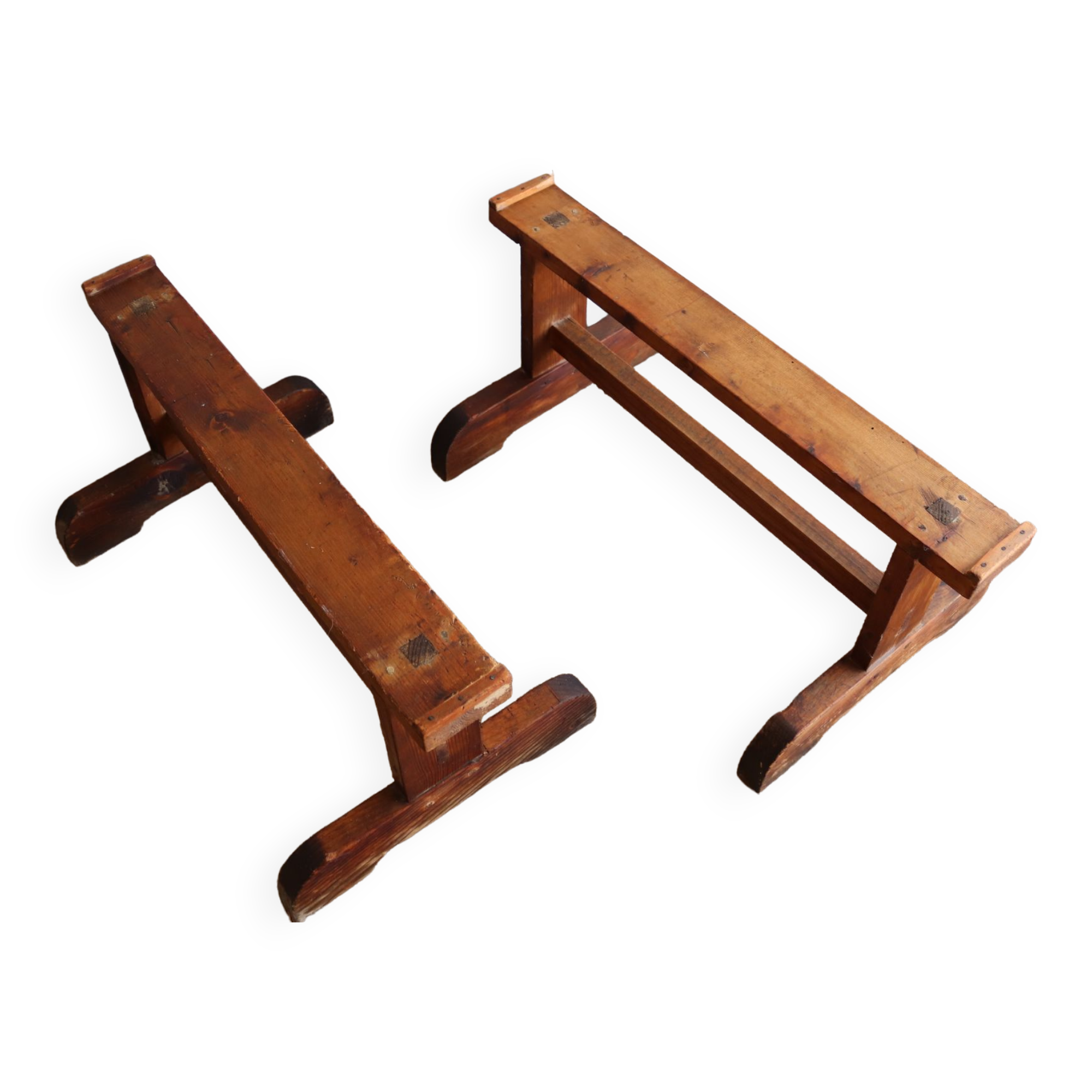 Coffee table on convent trestles