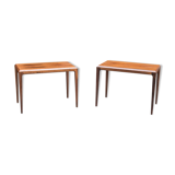 Paire tables basses en palissandre