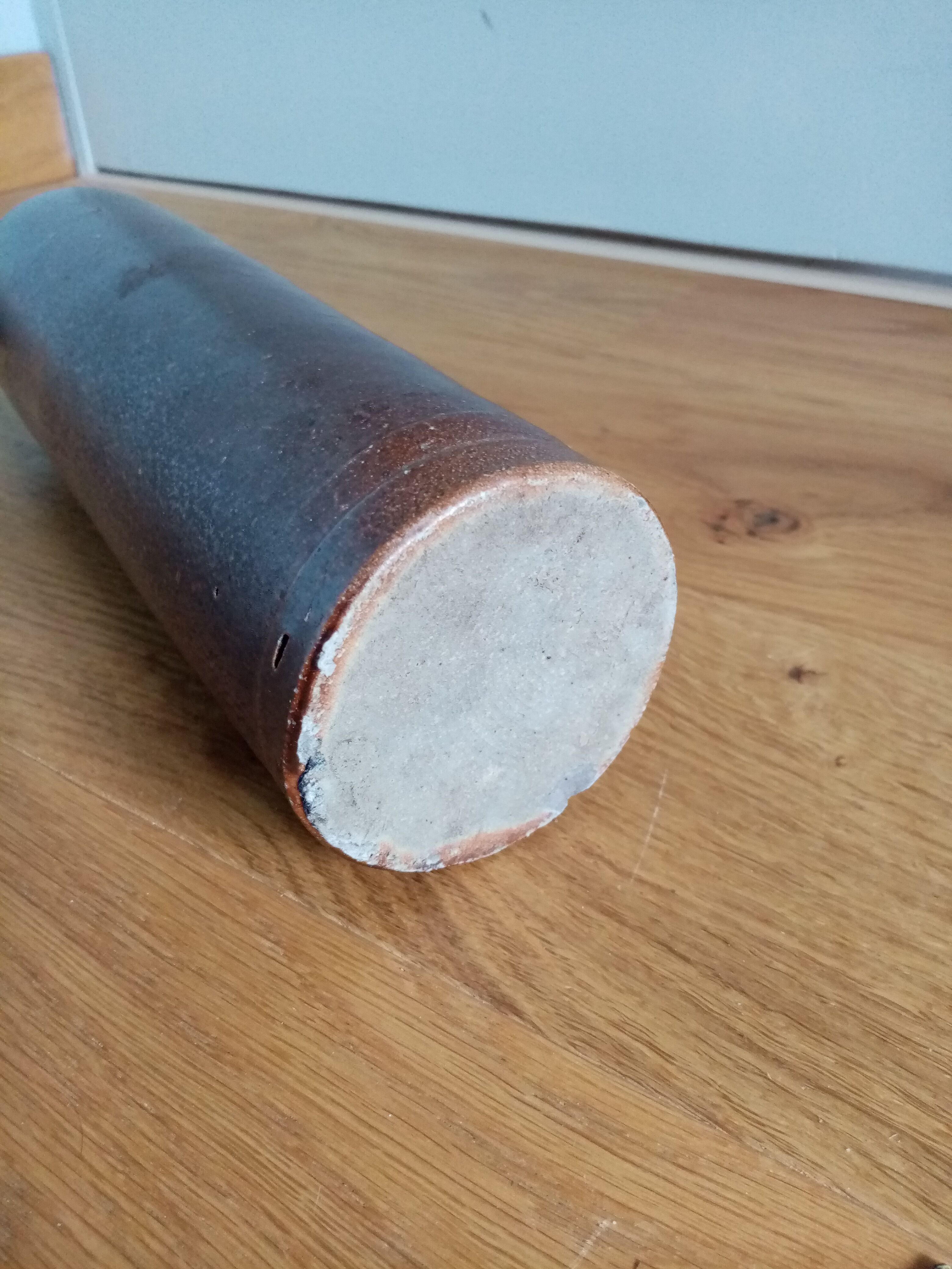 High bottle with brown enamelled sandstone handle Amsterdam