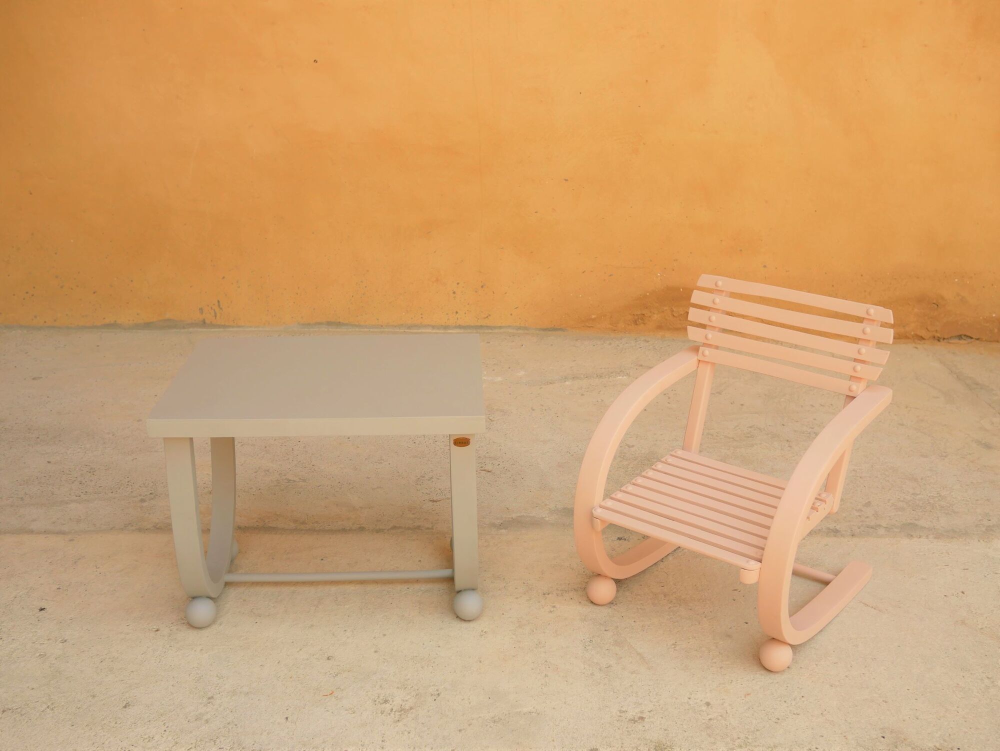 Vintage children's desk and chair for S.I.M.B.A.G. editions