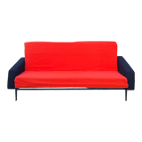 Vintage sofa red and black fabrics