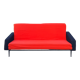 Vintage sofa red and black fabrics