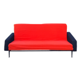Vintage sofa red and black fabrics