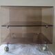 Table de chevet basse plexiglas fumé Michel Dumas pour Roche Bobois roulettes vintage
