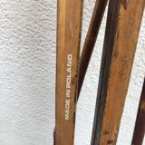 Vintage skis with poles