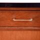 Wooden sideboard with fuchsia pink and black formica, 1950s, 130x50x100cm