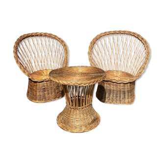 Wicker garden furniture