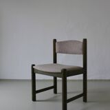 4 green carved wooden chairs | Scandinavia | 1960s