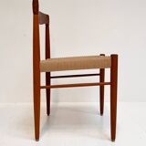 Refurbished set of 4 papercord chairs by H. Klein for Bramin, 1960s