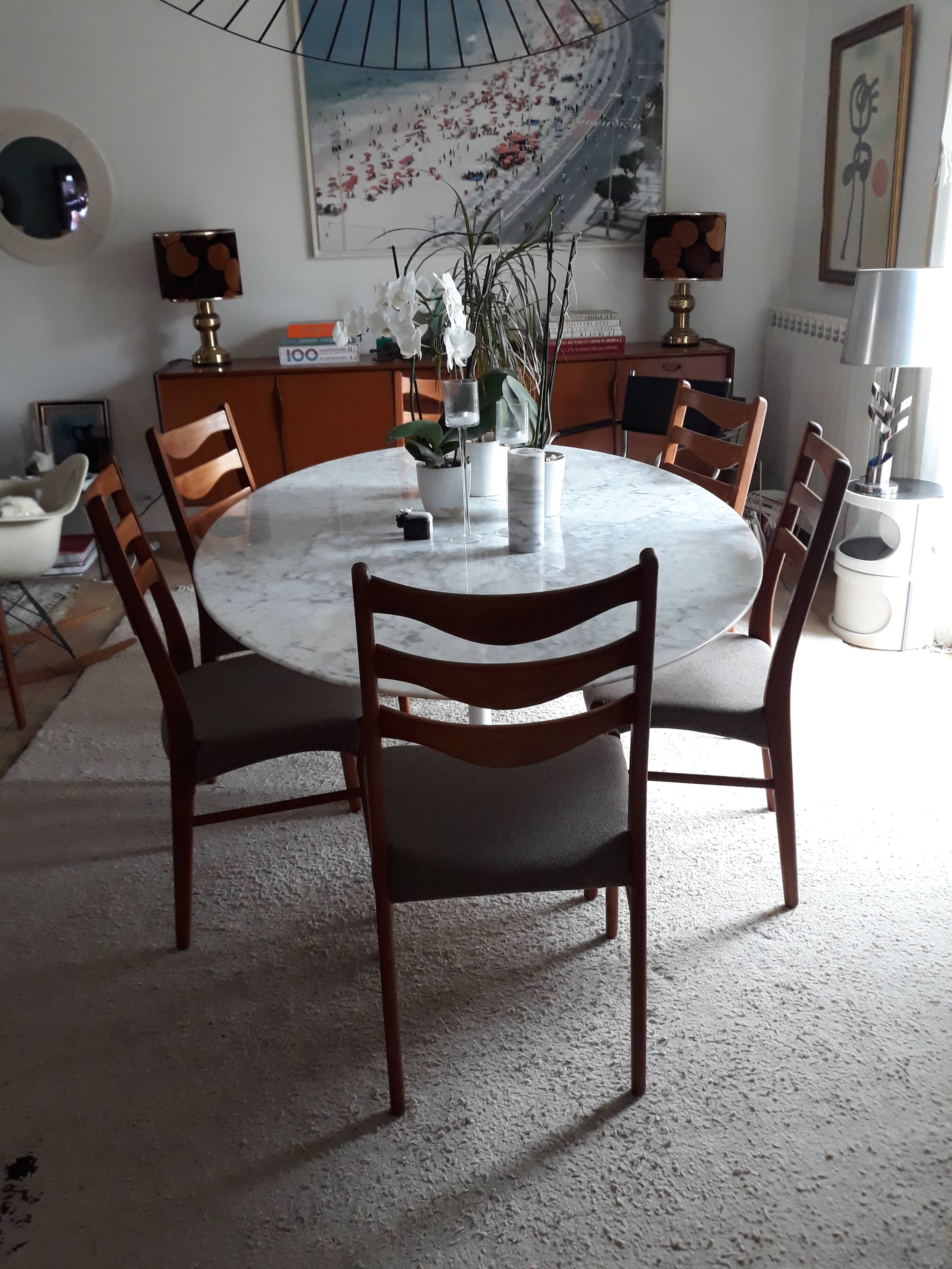 Set of 8 chairs Danish teak Arne Wahl Iversen