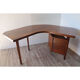 Bureau vintage "Boomerang" en bois massif 1950