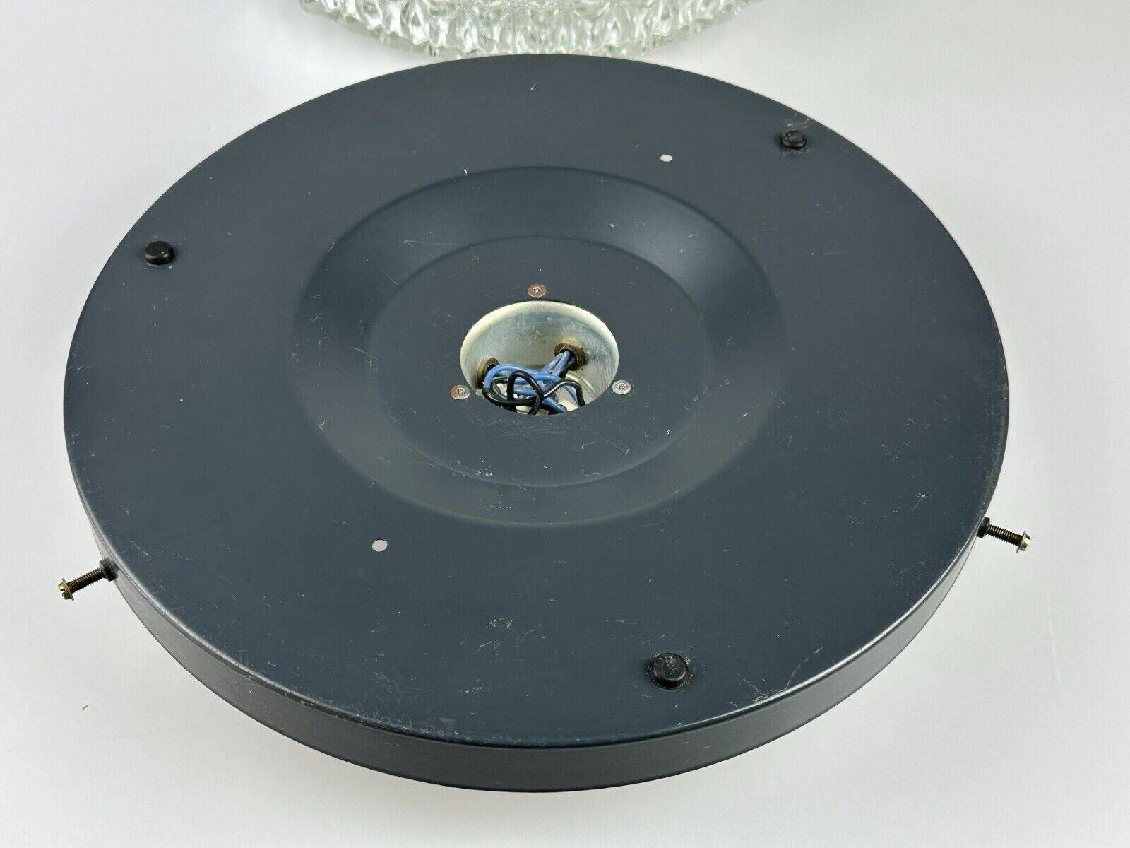 60s 70s ceiling lamp Hustadt Leuchten Germany Plafoniere glass & metal